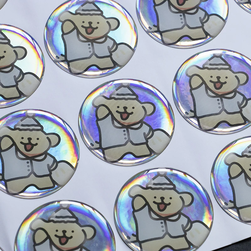 Custom Anime Clear Children Epoxy 3D Stickers 32Mm Epoxy Eyeball Fabric ...