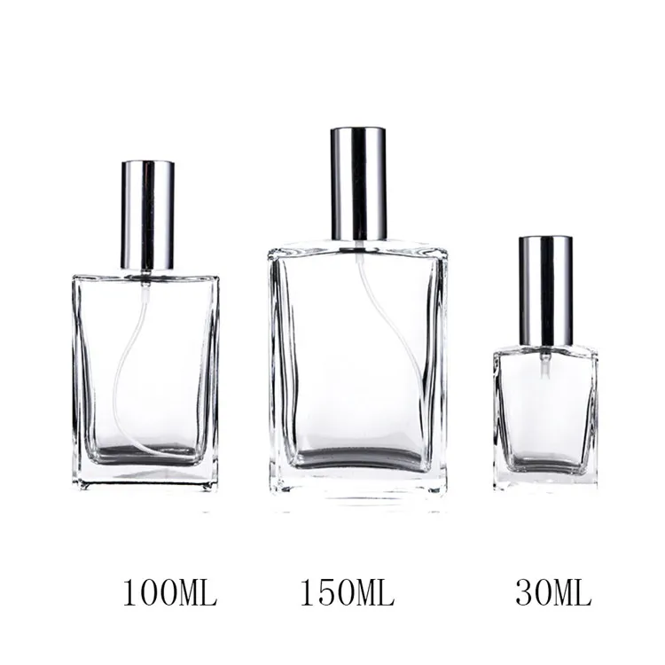 Source 30ml 50ml 100ml Flat Square Portable Perfume Spray Bottle Empty  solid perfume case original tester perfume bottle glass on m.