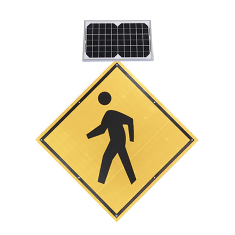 Traffic Sign Manufacturer Hexagon Flashing Stop Traffic Signs Solar Powered LED Warning Slow Down Traffic Signal Sign Board