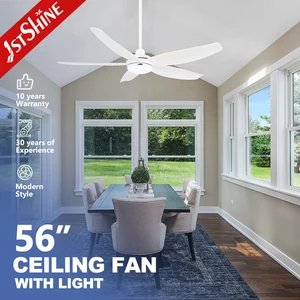 1stshine Ceiling Fan Factory Simple DC 6 Speeds Motor Remote Control 3-Color Led Ceiling Fans Light