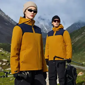 Stormtrooper Hiking Suit Outdoor Waterproof Soft Shell Jacket Detachable Fleece Stand Zipper Breathable for Winter