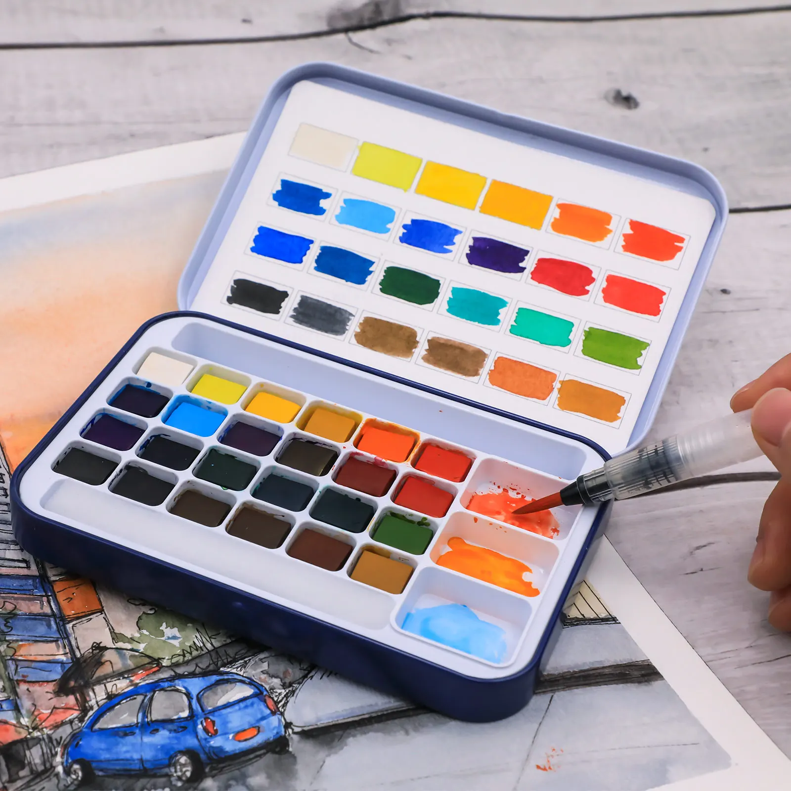 artmate watercolor cake set 18 colors