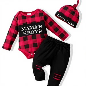 Newborn Infant Toddler Baby Boy Fall Winter Clothes Set-Crew Outfit New