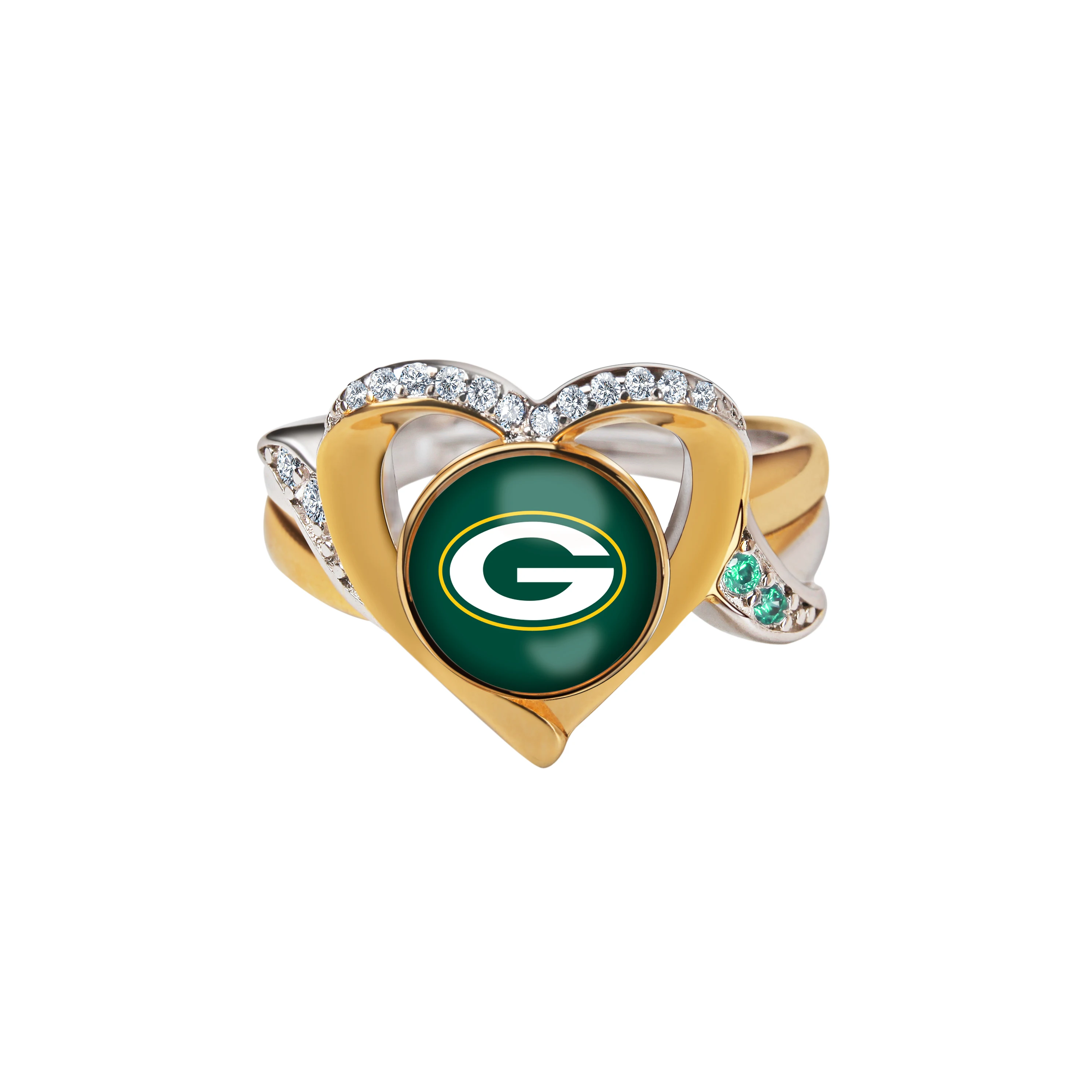 Женский праздничный подарок Cowboys Buccaneers кольцо в форме сердца футбольного фаната