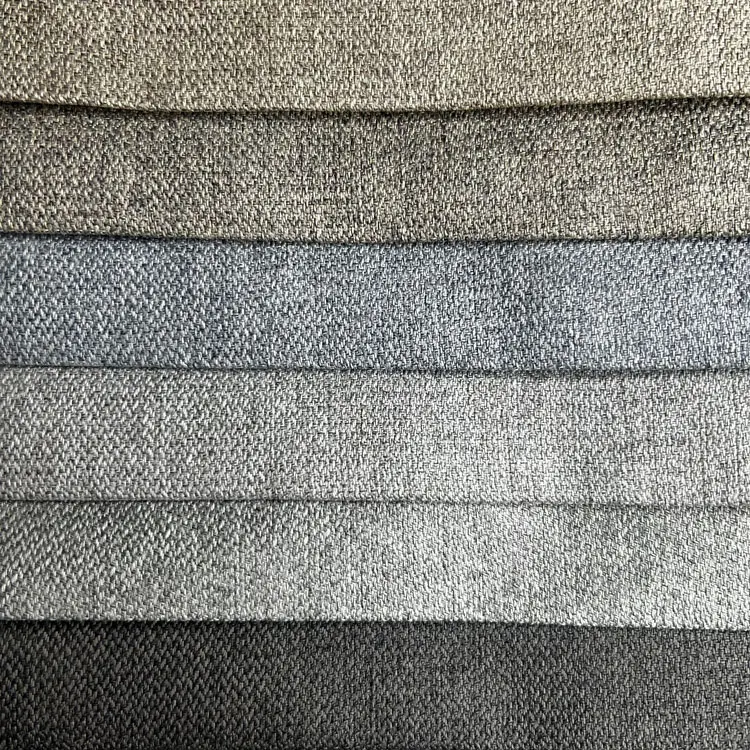 H28 Home Textile Polyester Linen Look Sofa Upholstery Linen Sofa Fabric Wholesale