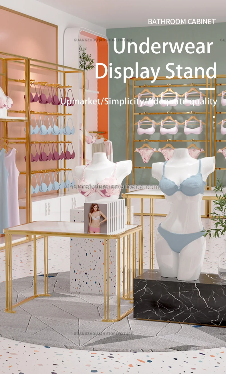 Stock Available Underwear Lingerie Retail Store Display Hanger Bra And Panty Display Rack