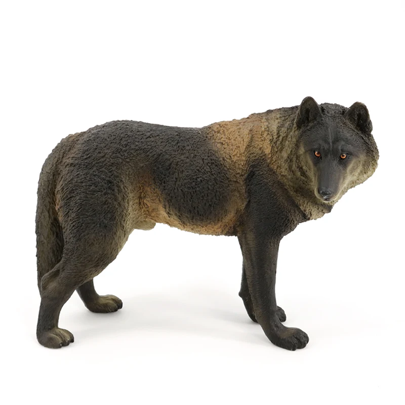 Wholesale Solid PVC Simulation Statue Model Wolf Animal Figurines Toys