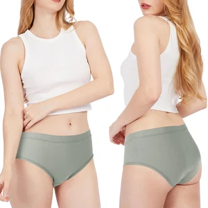 Moisture-Wicking Bamboo Womens Underwear Briefs Soft Breathable Mid Waist Panties Underpants for Women