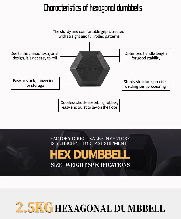 Cast Iron Hex Dumbbells for Home Gym for Body Fitness Exercises ...