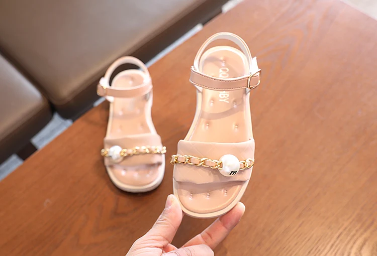 2021 summer solid color girl baby beach shoes sandals