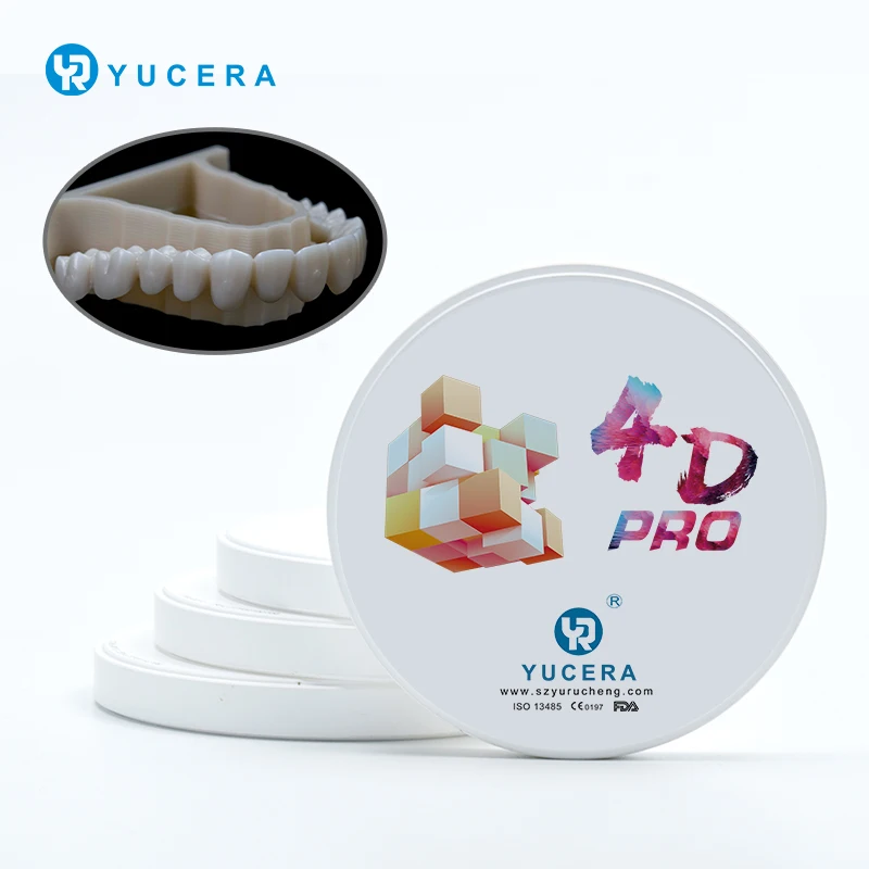 Best Selling Yucera 4d Pro Multilayer Zirconia Disc Ceramic for Cad Cam for CE ISO for Lab