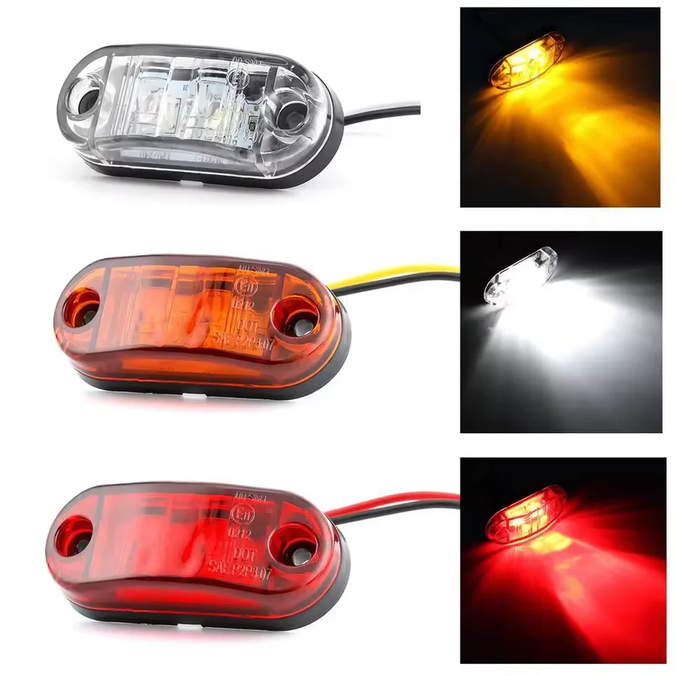 Superbleds Auto Lighting Side Tail Light 2 Leds Strobe White Amber Red Warning Side Lamp for SUV ATV Trucks Led Lights Wholesale