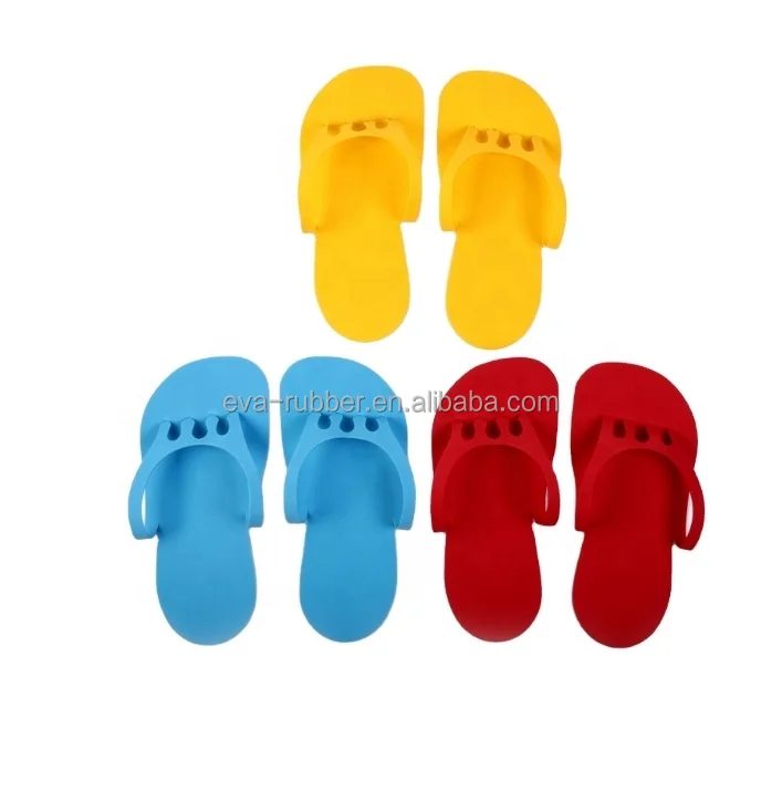 Open Toe Disposable Foam Slippers Hotel Salon Foam Pedicure Flipflops
