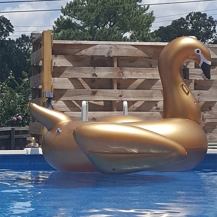 Large Inflatable Gold Swan Pool Float With Affordable Price for Hot Summer  Holiday