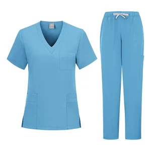 For New Product Handwashing Clothes Hospital Operating Room Medical Uniforms Scrub Uniform Unisex Polyester Sweat-wicking
