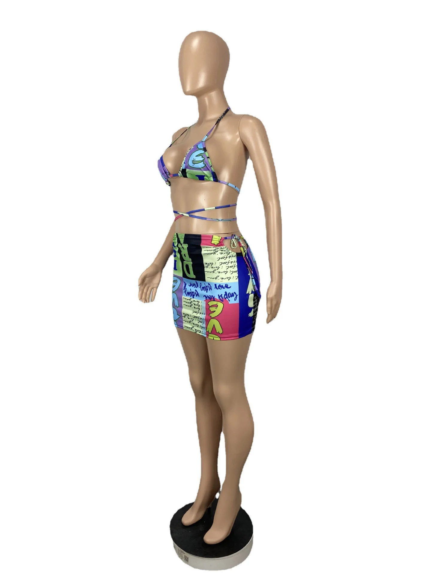 Vestidos De Bano Suit Womens Swimwear Bikini Swim Suit Set Bathing