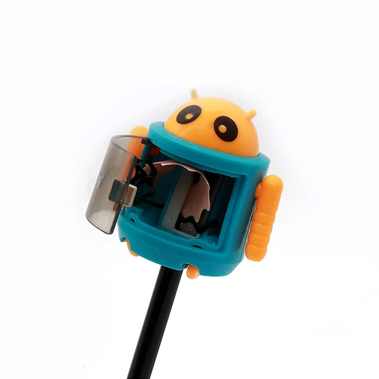Yalong Popular Robot Sharpener for Children 4 Colors Mixed Box Packed Cool Robot Shape Pencil Sharpeners