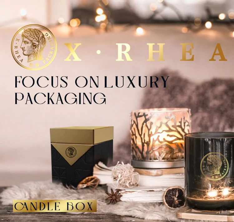 Manufacturer Custom Unique Rectangular Craft essential oil Packaging Color Rigid Cardboard Luxury Candle Box with sponge manufacture