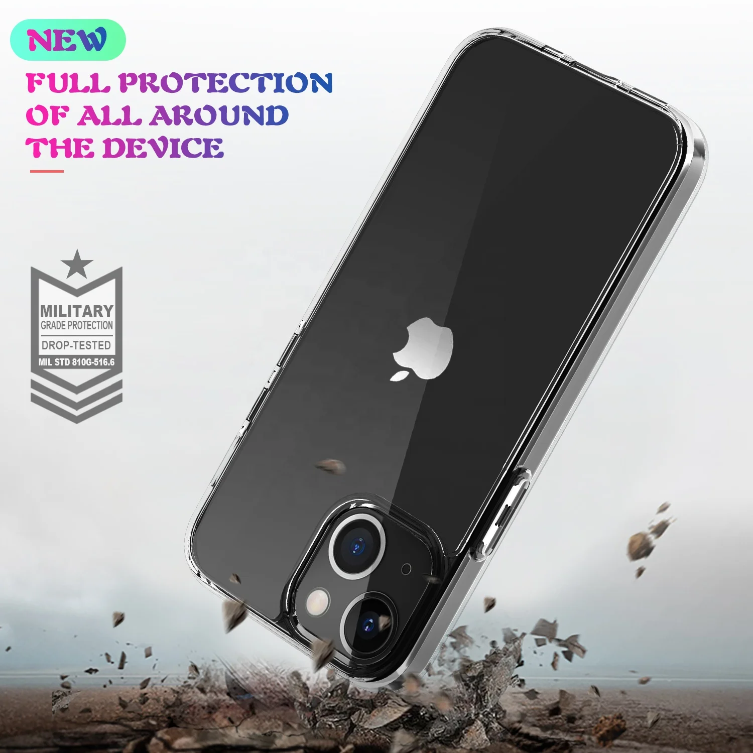 Тонкий жесткий ударопрочный прозрачный чехол из ТПУ для iPhone 13 11 12 Pro Max X/XS XR 7/8, акриловый чехол для телефона