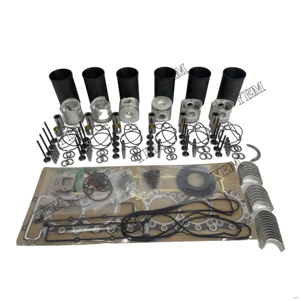 Repair Kit With Piston Rings Liner Bearing Valves Cylinder Gasket For Mitsubishi 6M61