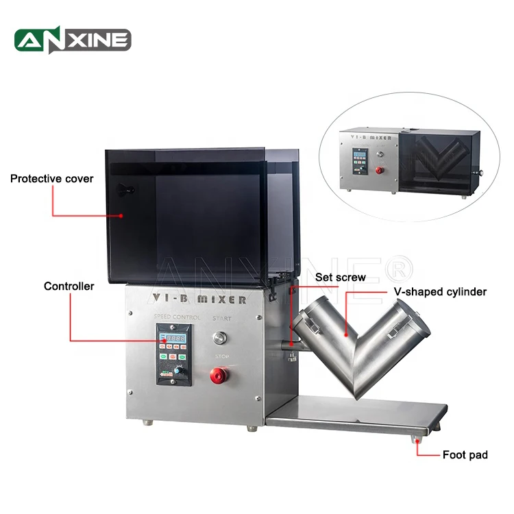 V1-B Type V Cone Mini Powder Mixer Portable Small Powder Mixing Machine for Powder Granule