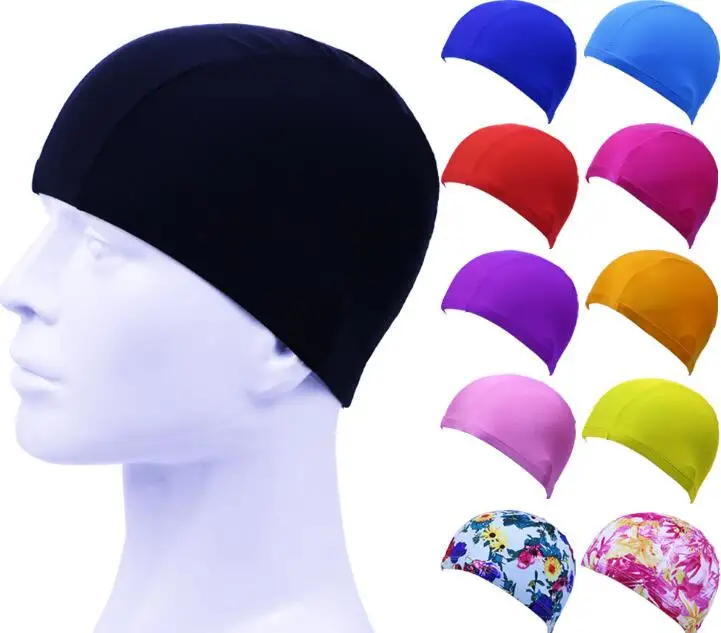 Customized Logo Polyester Swimming Cap 