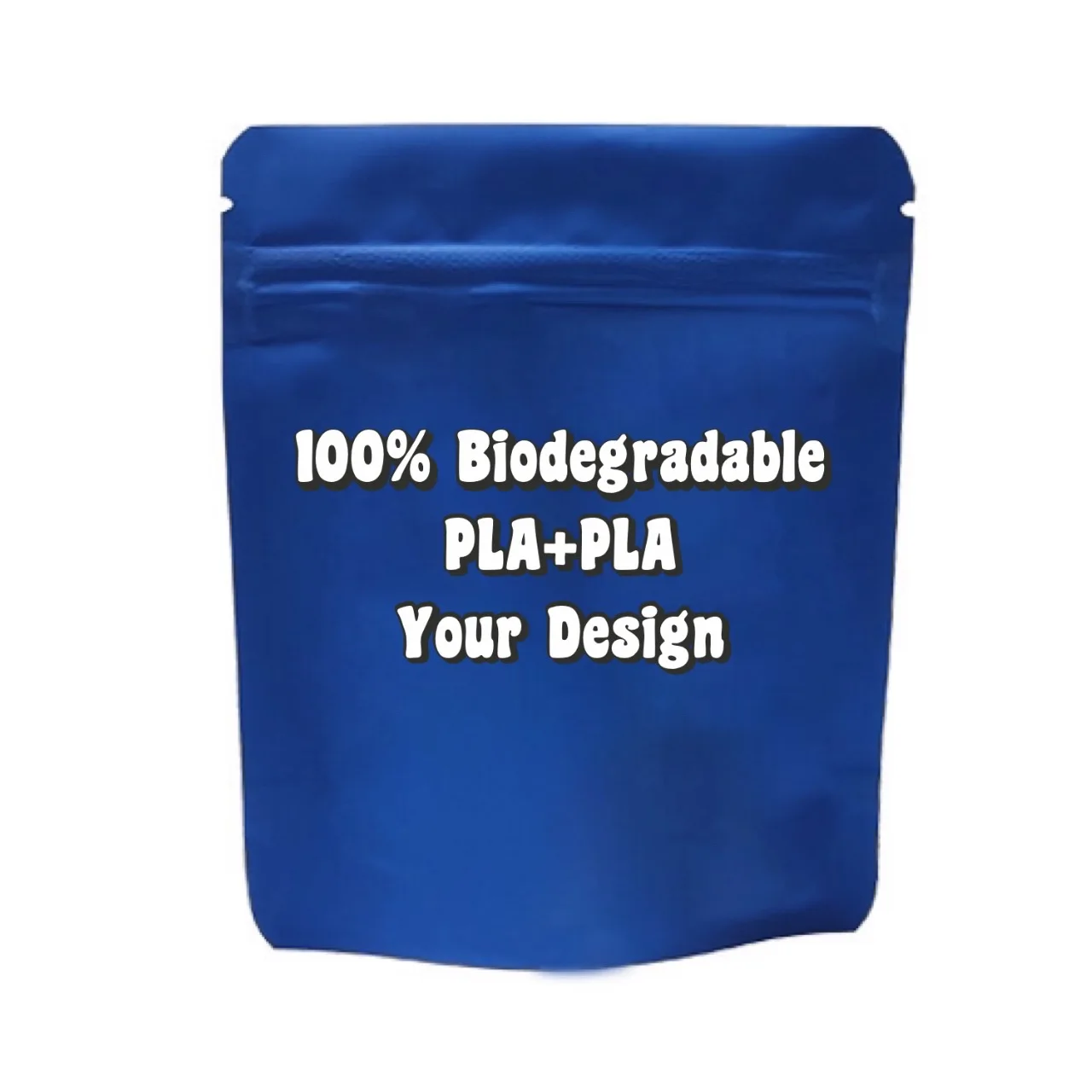Ecológico PLA Stand Up Pouch Custom Ziplock Biodegradable Embalaje Bolsa de  plástico para alimentos Snack Powder