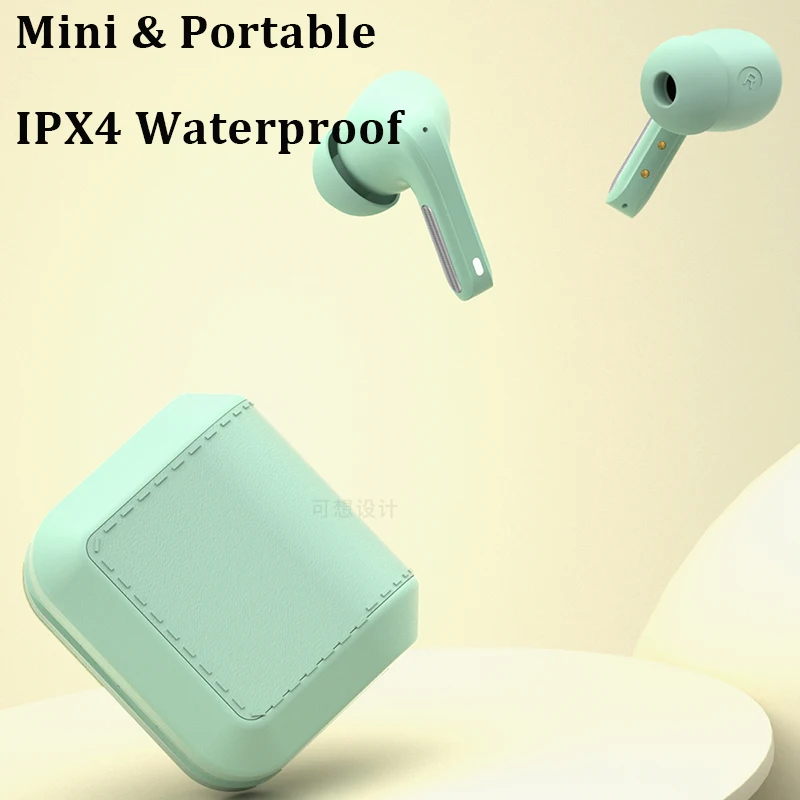 Цветные наушники-вкладыши U1 Macaron типа c, настоящие беспроводные наушники-вкладыши, водонепроницаемая гарнитура BT 5,0, портативные мини-наушники TWS