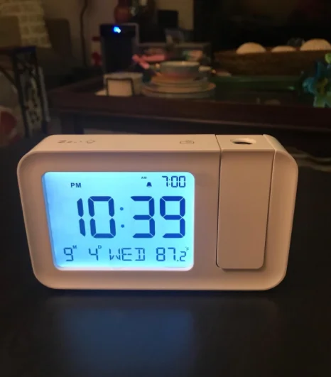 Desktop Elektrische Digitale Projektion Logo Mini Licht Alarm LED