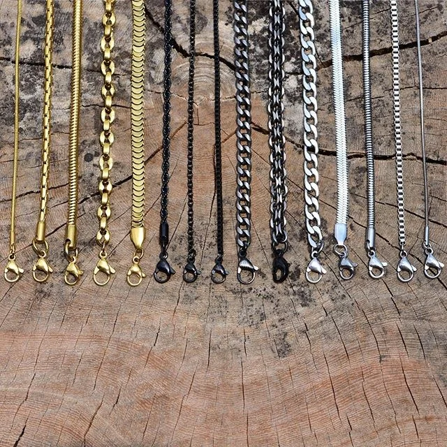 Stainless Steel Chain Types Of Mens Necklaces Stainless Steel