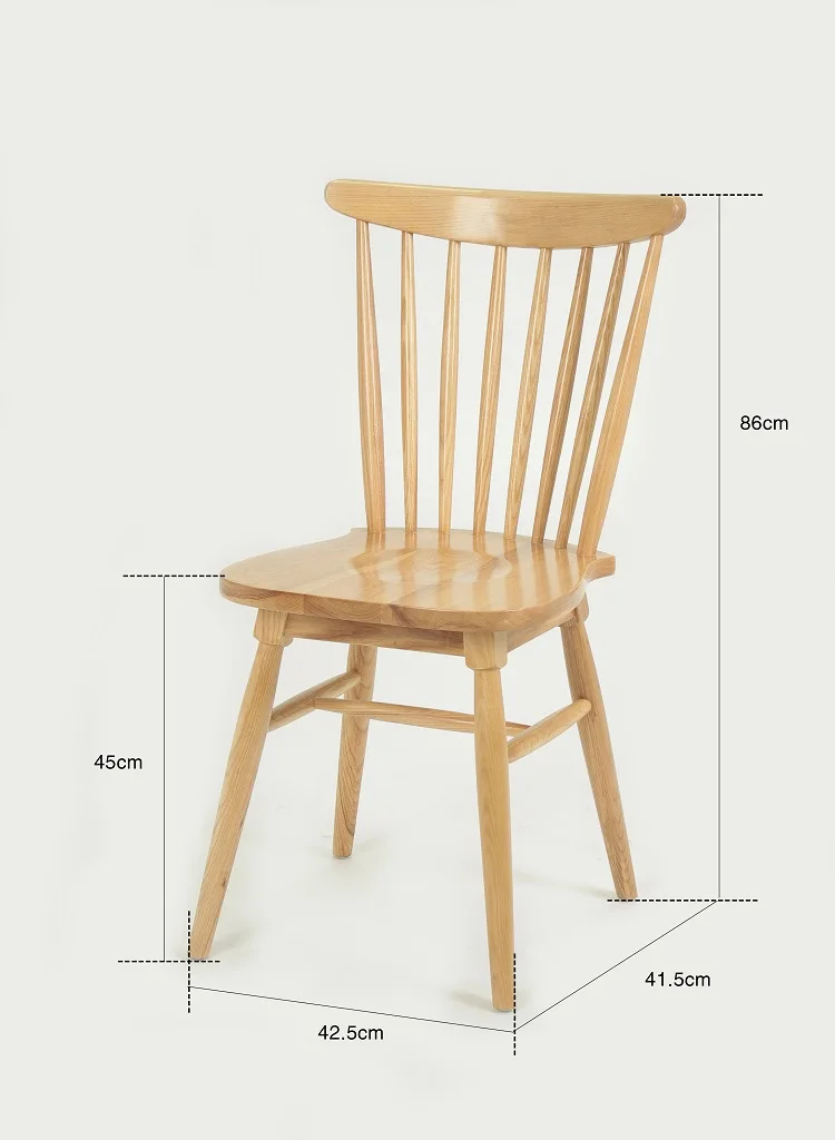 Rustic High Quality Solid Wood Restaurant Hotel Use Windsor Chair Cheap