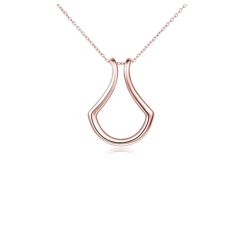 SC Geometric Ring Holder Pendant Necklace - Infinity Love Gift