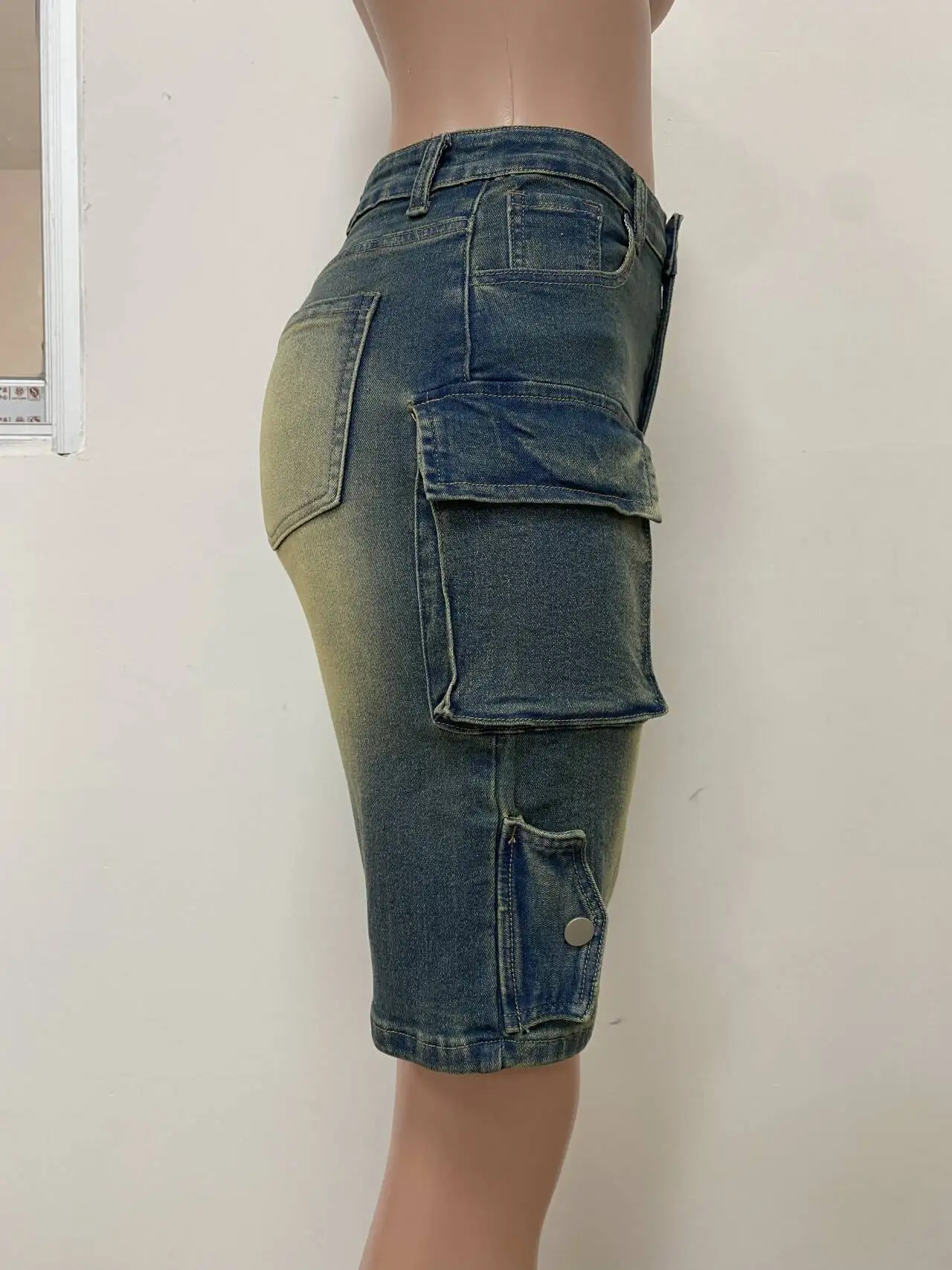 パンツ BOHEMIAN SEOULDAMAGE WASHING SHORTSGRAY センターシームサイドリボンジョガーパンツ / Center Seam