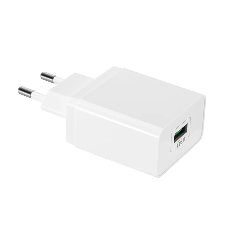 Штепсельная Вилка европейского стандарта, 18 Вт, QC3.0 портативный мобильный телефон быстрое зарядное устройство для мобильного телефона USB настенное зарядное устройство с функцией быстрой зарядки для OPPO