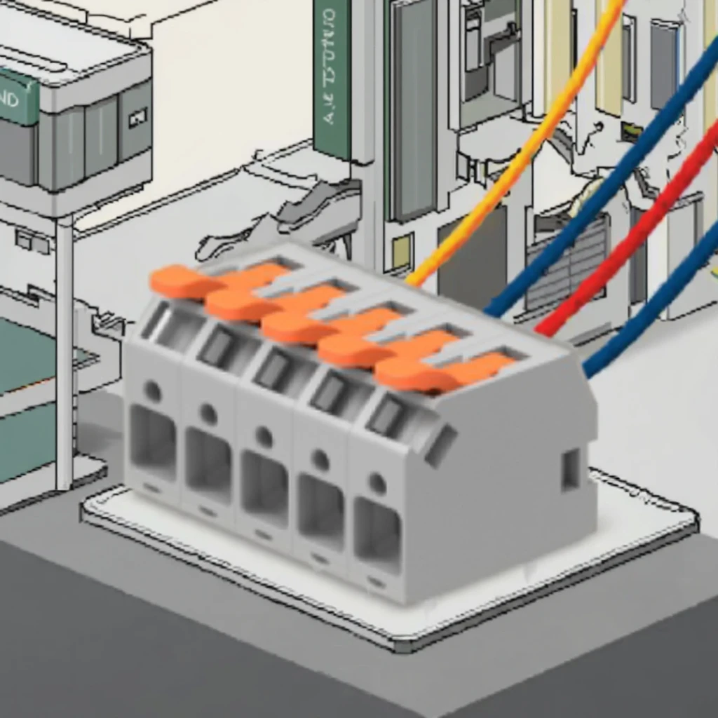5-полюсные клеммные блоки печатной платы с соединителями рычагов для машинного использования
