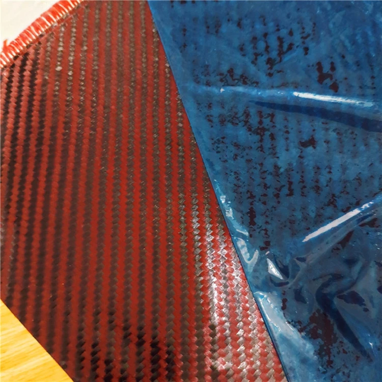 Carbon Blue Kevlar Aramid Hybrid Fabric Cloth-IM-AR-1
