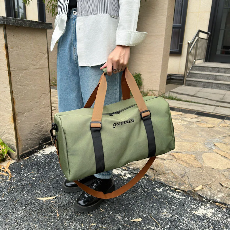 Outdoor Travel Bag, Large Capacity Handbag, Korean Version Crossbody Bag, Men's Portable Oxford Cloth Sports and Fitness Bag