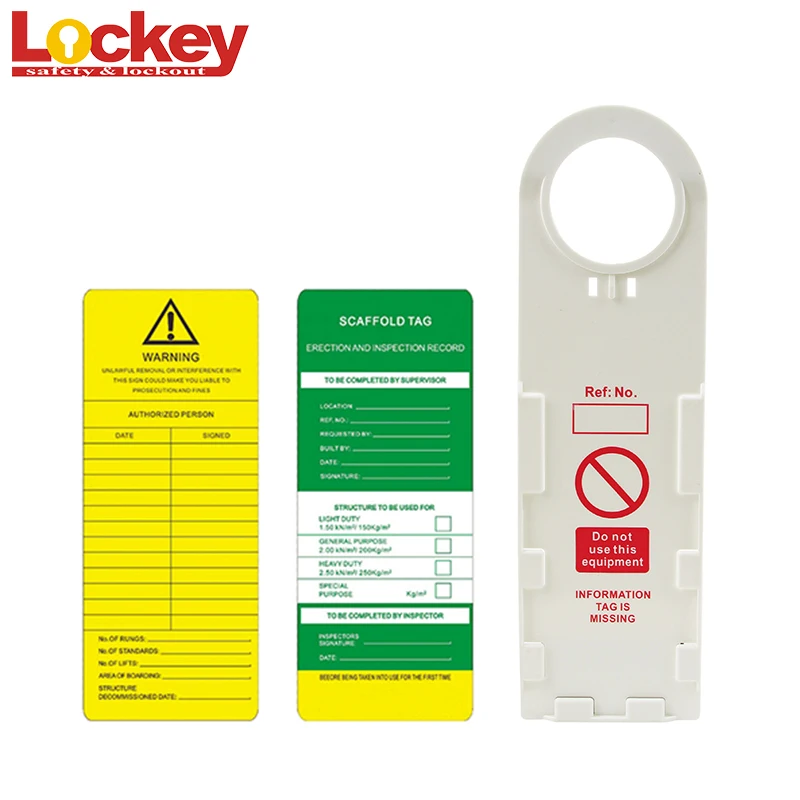 Safety Plastic Scaffold Inspection Tag, Printable Scaffolding Holder Tag Kits,Warning Scaffolding Tags
