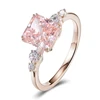 Anillo de oro macizo de 14k con diamante de laboratorio