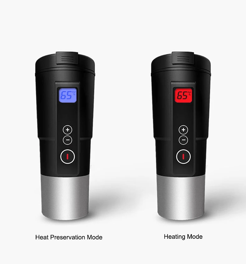 Smart Temperature Control Heated Bottle Stainless Steel Car Coffee Tumbler Travel Mug