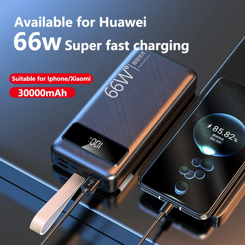 2024 New Large Capacity 30000mah Fast Charging Power Bank 66w Portable ...