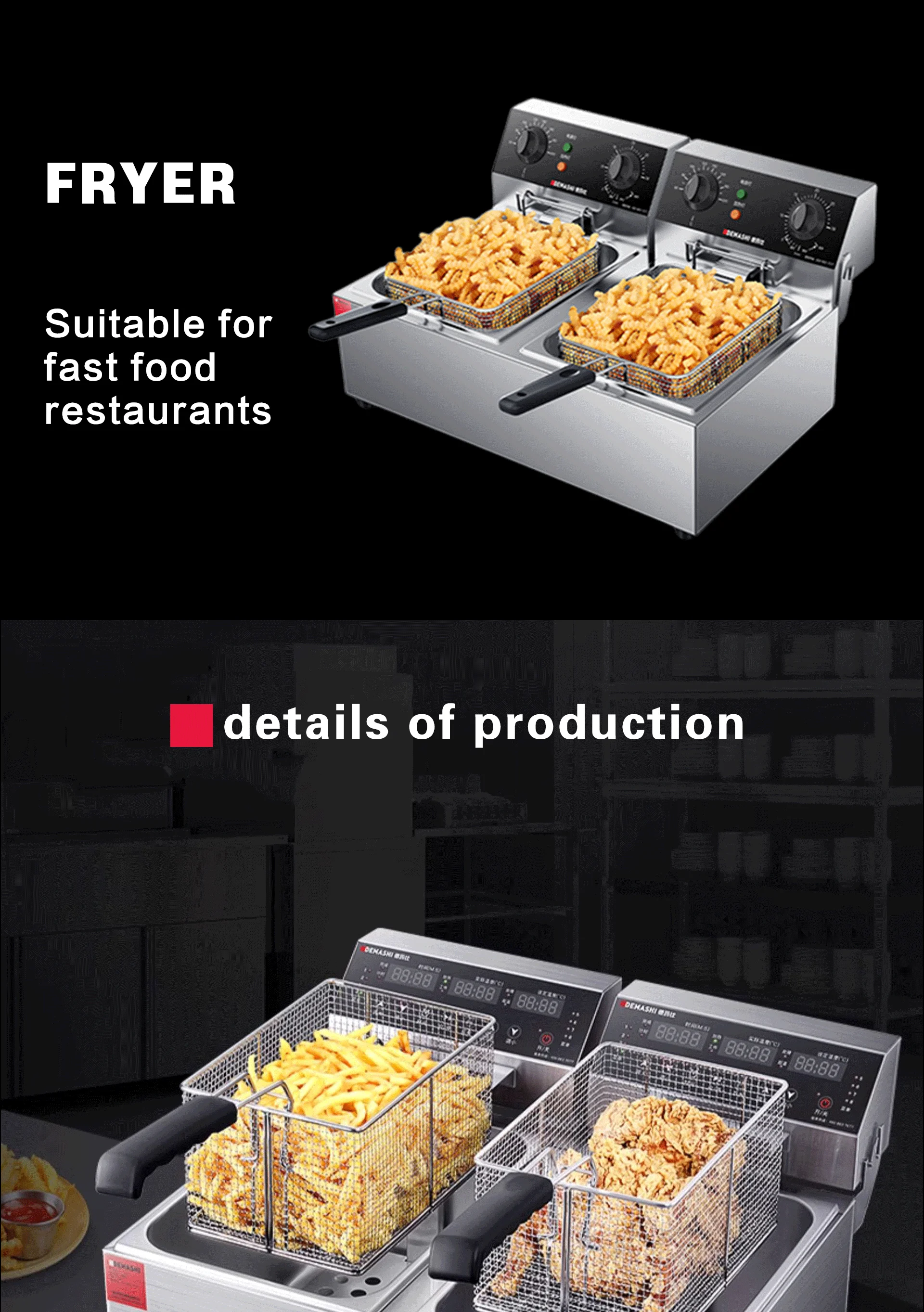 Commercial Deep Fryer for Frying Food in Bulk Wholesale for Snack Shops ...
