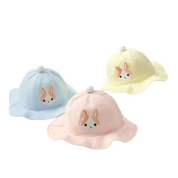 Summer Cotton Bucket Hat for Girls and Boys Cute Newborn Baby Cap with Sun Protection for Beach and Travel Fisherman's Style