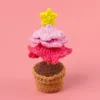 Gradually varied pink-Christmas tree pot (mini wool basin)