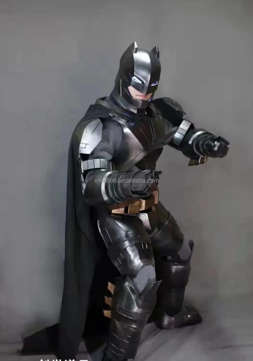 Customized Realistic Halloween Cosplay Movie Character Superhero Batmans Costume Armor Suit