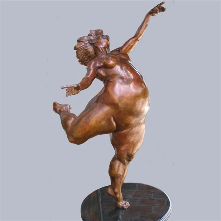 European Design Style Large Outdoor Bronze Sculpture of a Fat Woman for Sale