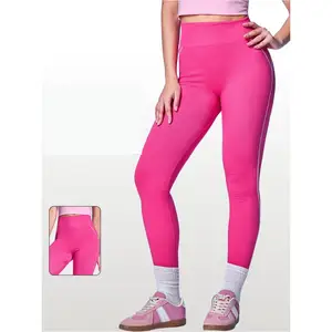 Pants Slim Fit Beauty Adjustable Screw Thread Leggings Shiny Quick Dry Basic High Waist Low Moq Bike Gym Wear