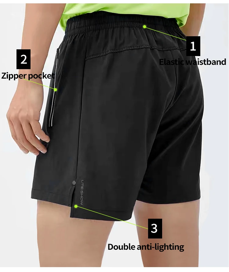 Custom  Running 100%Polyester Sportswear Active Gym Men Shorts842_voghion.com