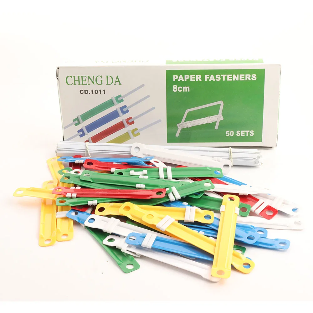 Factory Direct Sale D Shape 8cm Binder Clip Colorful Paper Fastener for Office School Supplies
