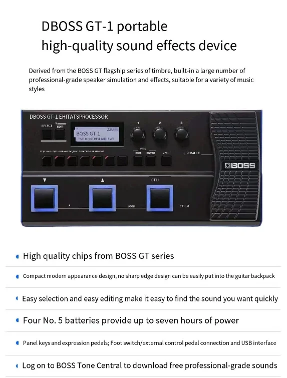 BOSS GT-1 & GX-100 Multi-Effects Pedals - Versatile Guitar